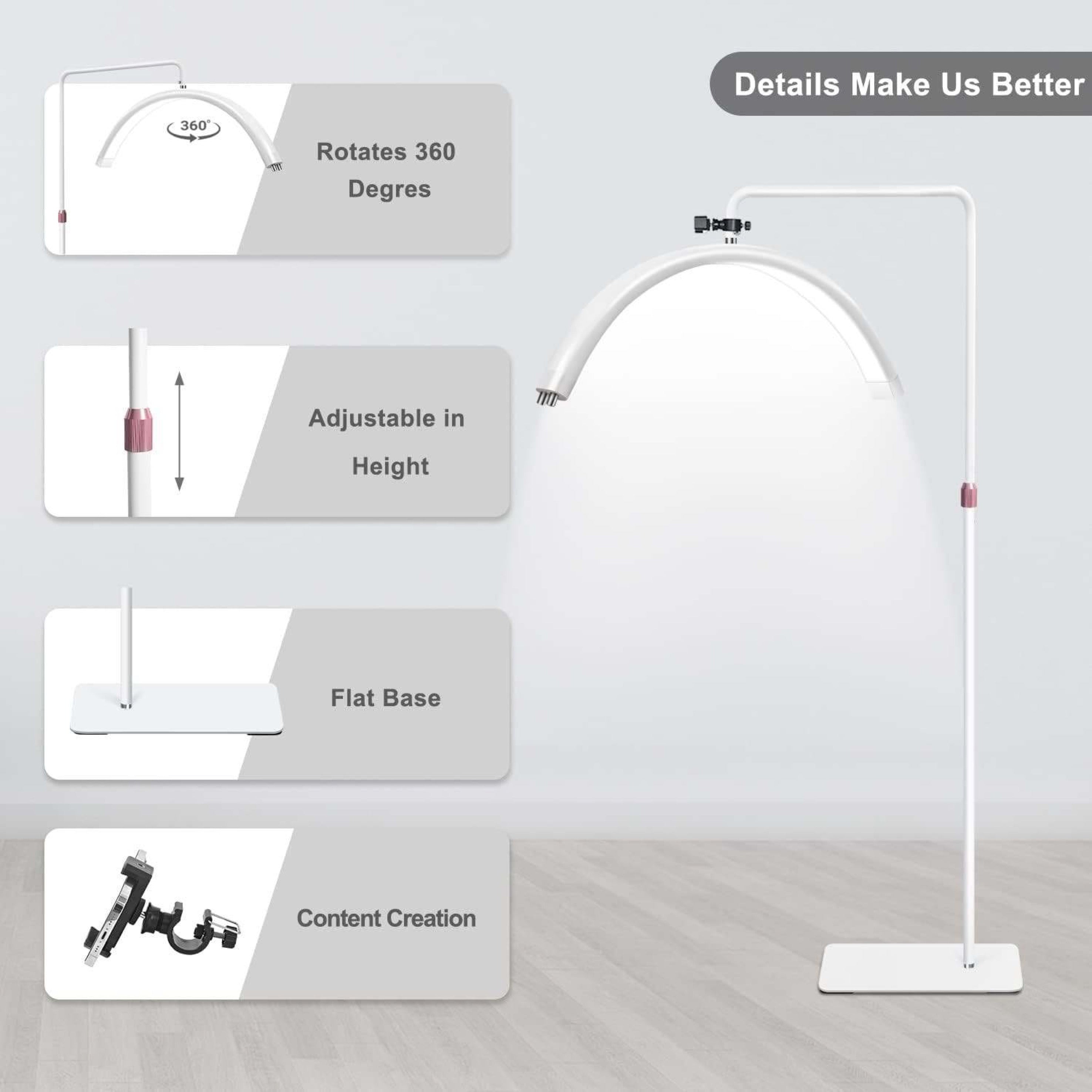 LED Glow Arc Lamp - White