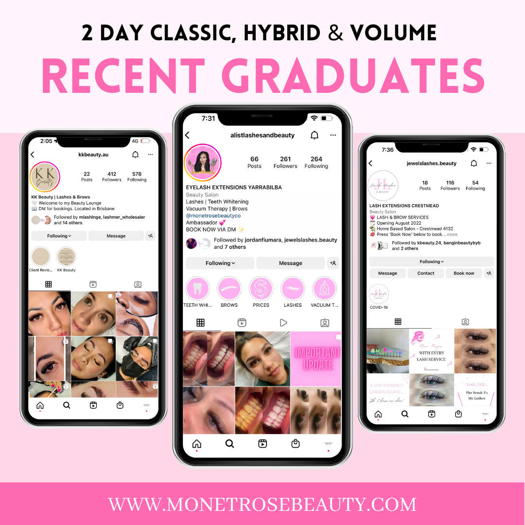 2 Day Classic, Hybrid, Volume & Mega Volume Eyelash Extension Training